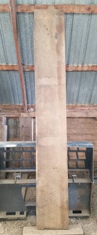 lot 68 image: 8 long rough cut oak lumber 2 x 14
