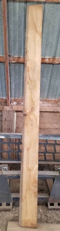 lot 81 image: 8 foot long rough cut Black Cherry lumber 1 x 7