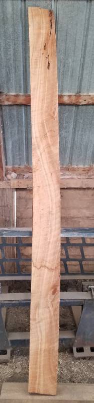 lot 82 image: 8 foot long rough cut Black Cherry lumber 1 x 7