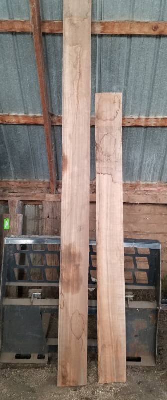 lot 84 image: Lot of 2 Planed black cherry lumber