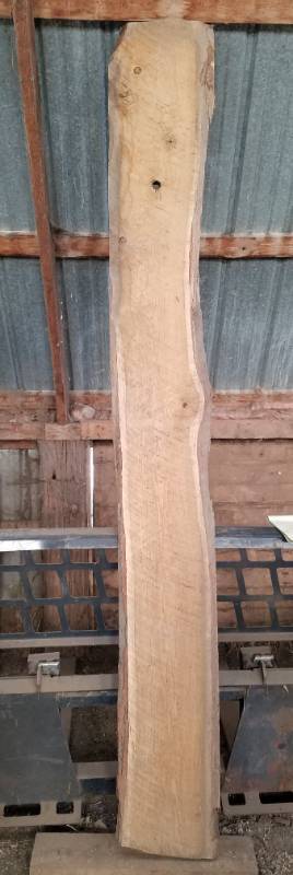 lot 85 image: 8 foot rough cut oak lumber 1 x 10 with natural sides