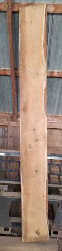 lot 89 image: 8 foot long rough cut oak lumber 1 x 10