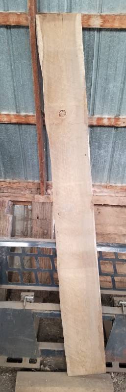 lot 90 image: 8 foot 1 x 10 rough cut oak lumber