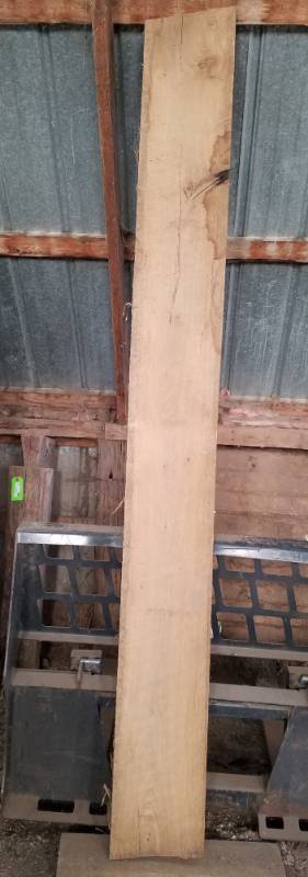 lot 92 image: 8 foot long 1 x 10 rough cut oak lumber
