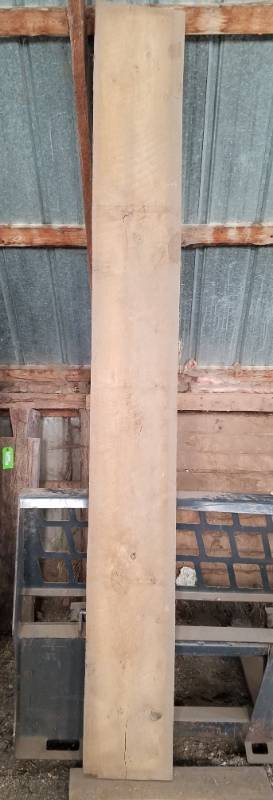 lot 95 image: 8 foot long 1 x 10 rough cut oak lumber