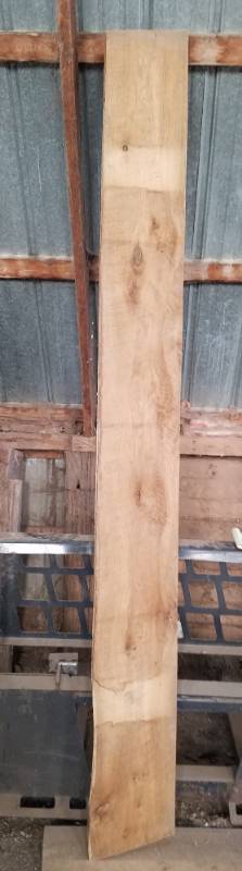 lot 97 image: 8 foot long 1 x 10 rough cut oak lumber