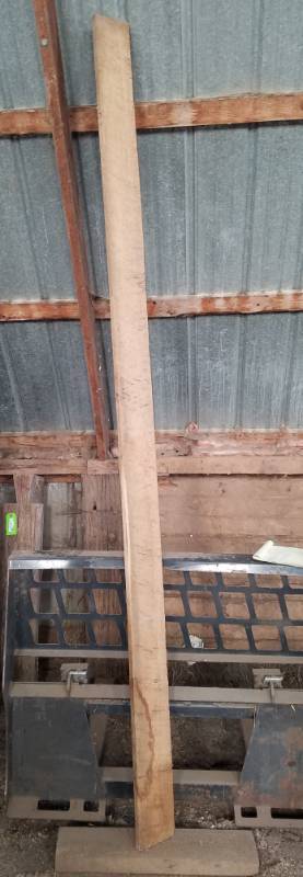 lot 98 image: 9 foot long rough cut oak lumber 1 x 5