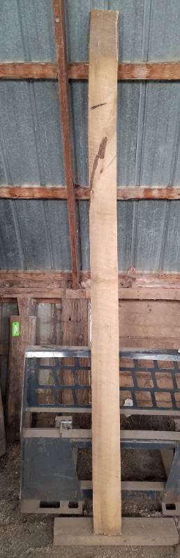 lot 99 image: 9 foot long 1 x 6 rough cut oak lumber