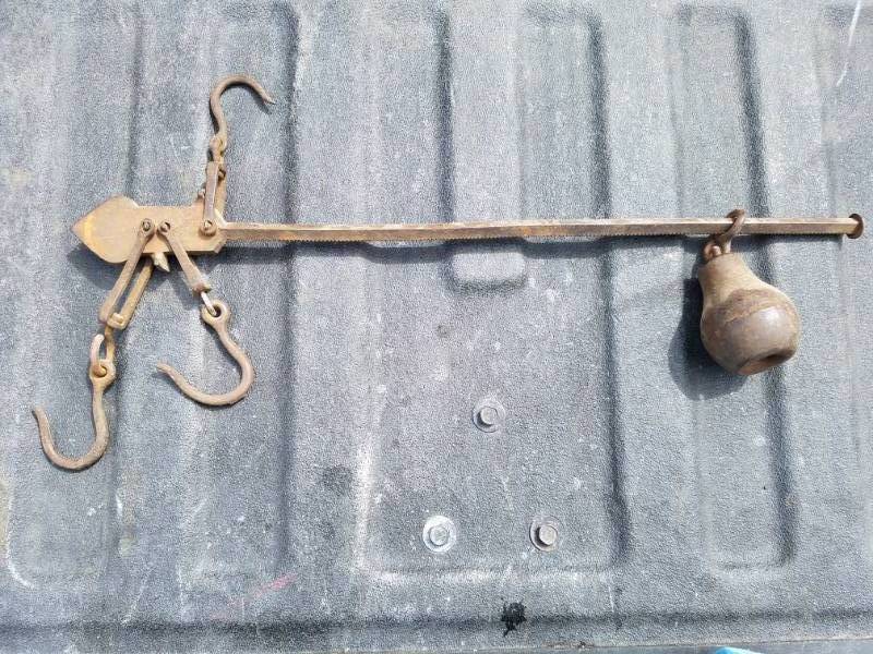 lot 124 image: 22 long antique weight scale