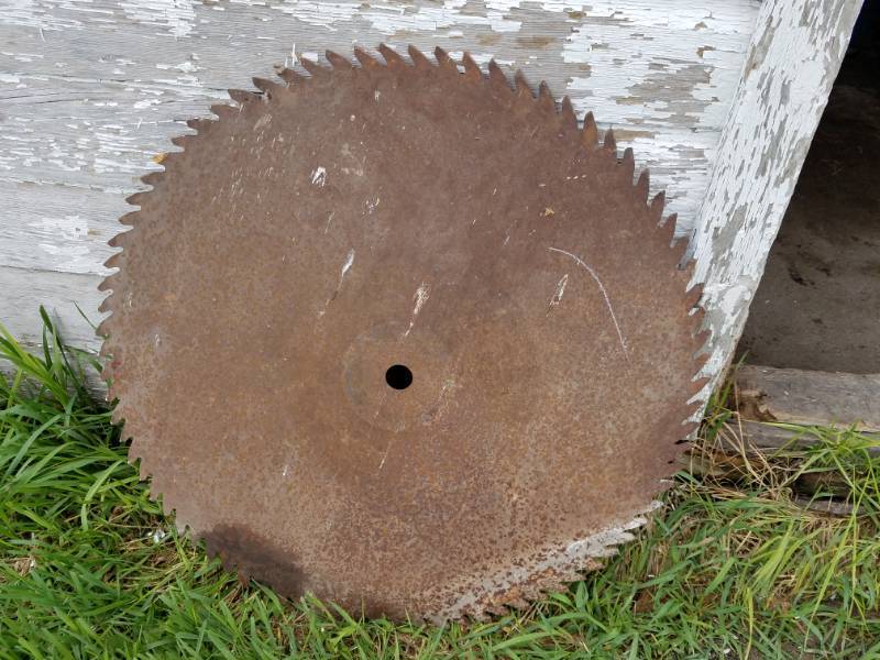 lot 176 image: Vintage saw mill blade 30 in diameter