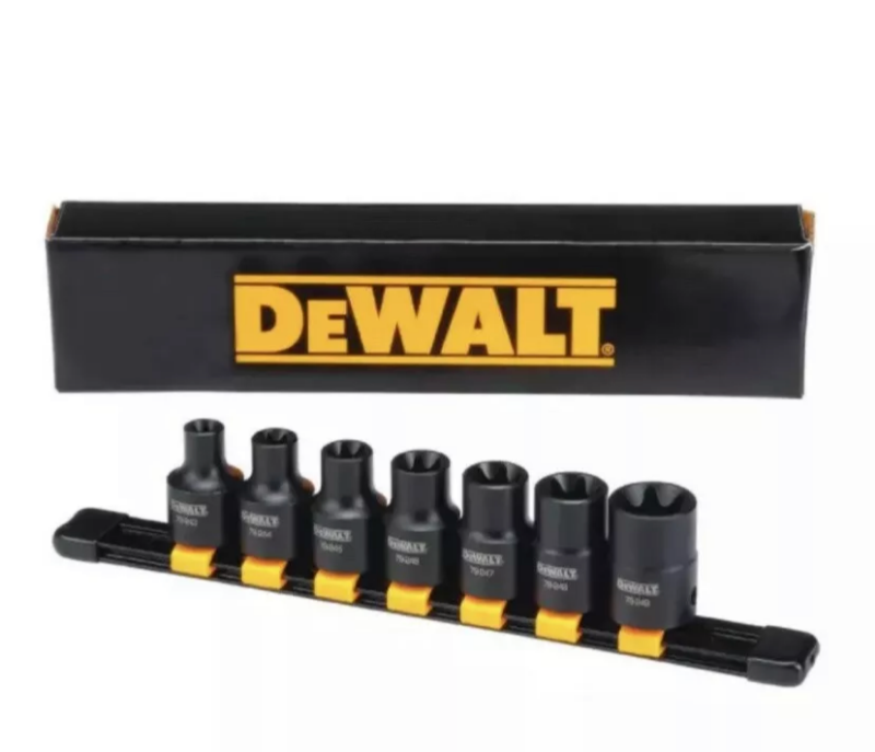 lot 32 image: New DeWalt 7pc 12 Dr. Impact Torx Set $49
