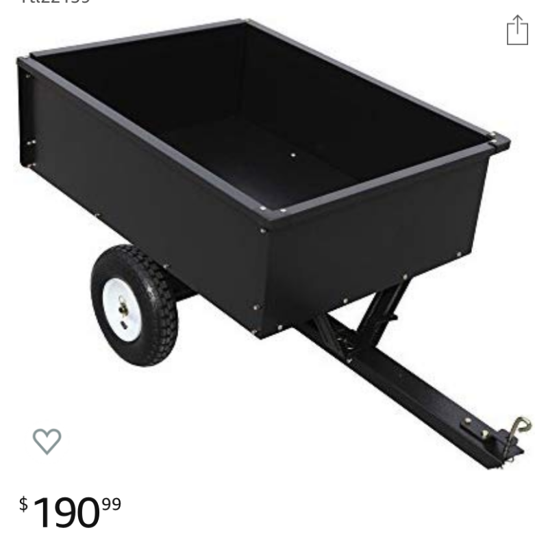 lot 8 image: Blue Hawk 400 lb Dump Cart $190 on Amazon