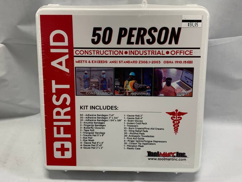 lot 13 image: 232 Piece Construction, Office, Industry 50 Person First Aid Kit