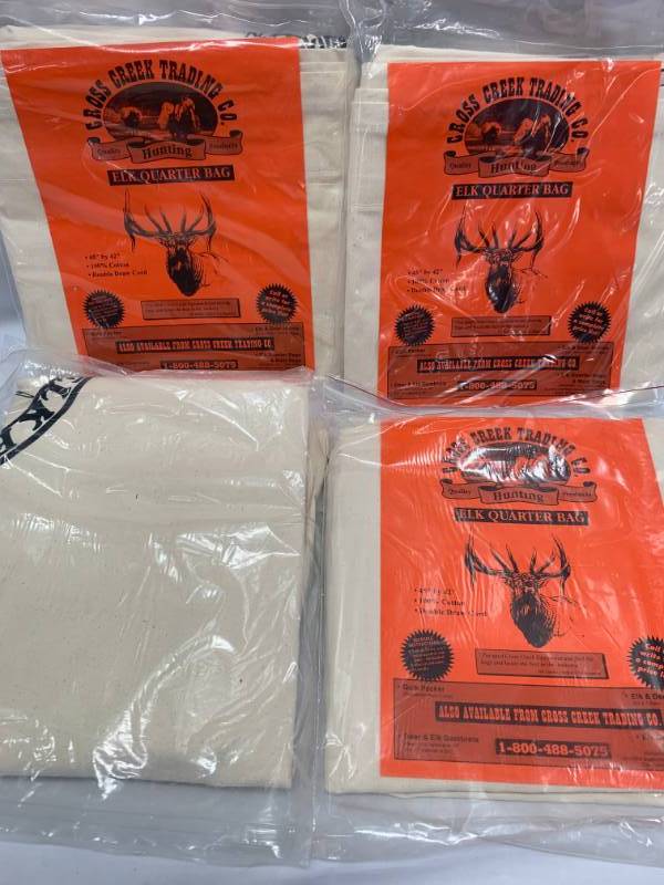 lot 43 image: Lot of 4 Elk Quarter Bags 42 x 45