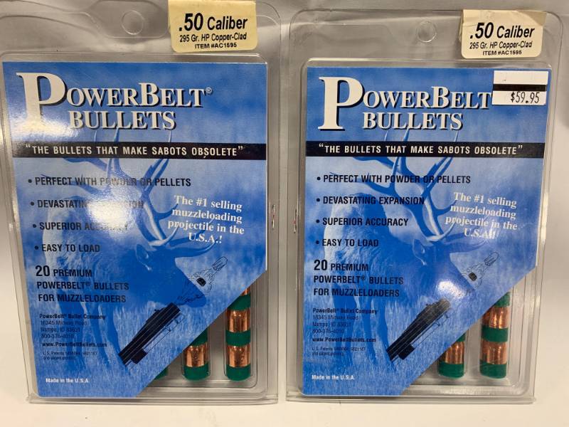 lot 53 image: Powerbelt .50 Caliber Muzzleloading Bullets