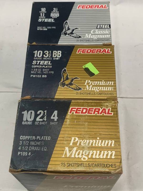 lot 56 image: 10 Gauge 3 12  Shotgun Shells (lot of 75 shells)