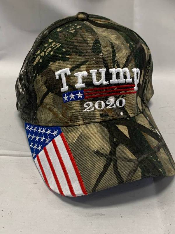 lot 63 image: New Trump 2020 Camo  America Flag Hat