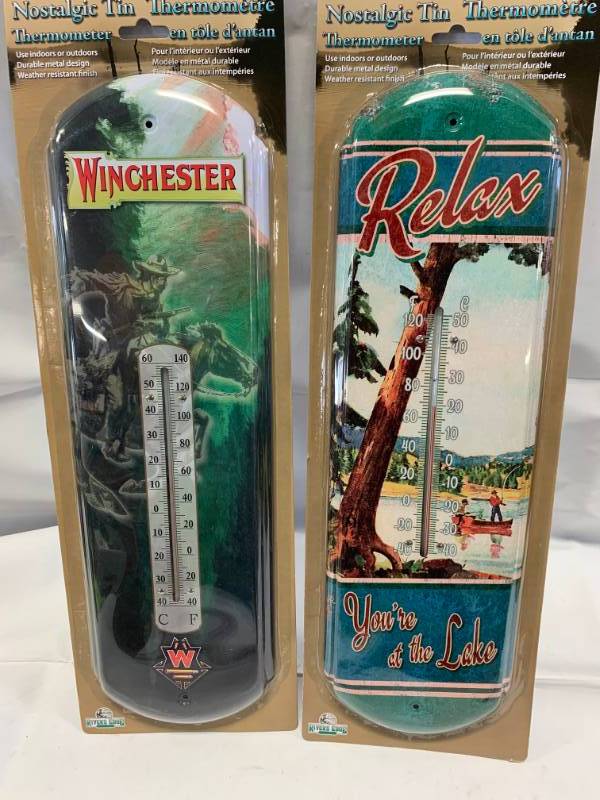 lot 93 image: Lot of 2 IndoorOutdoor Thermometers 17 Long