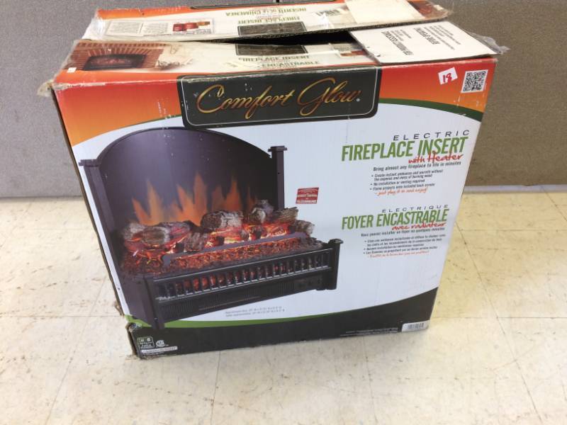 lot 18 image: Electric Fireplace Insert with Heater