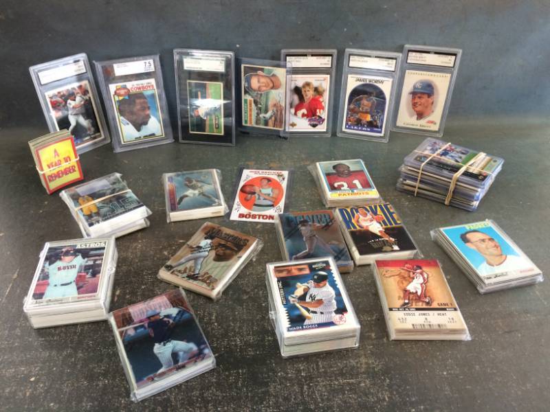 lot 55 image: Sports Card Collection, 1940s - 2000s Graded and Slabbed, Rookies, Stars and MORE