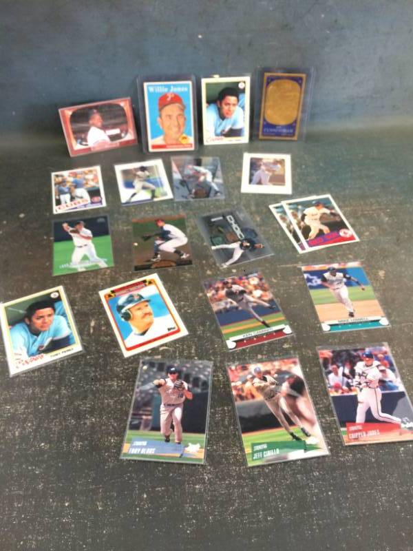 lot 56 image: MLB Infielders Baseball Cards 1950s - 2000s with Embossed All Star, Perez and More