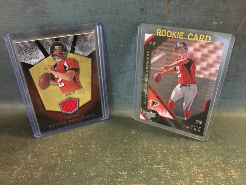 lot 74 image: Matt Ryan Rookie Football Cards with Jersey Card