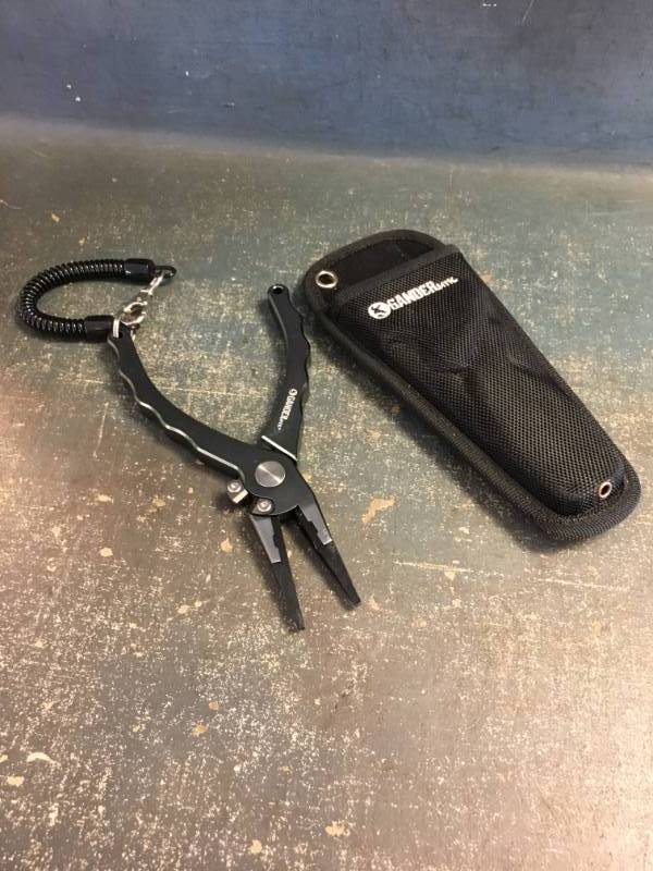 lot 94 image: Gander Mtn Needle Nose Plier with Wire Cutter in Pouch
