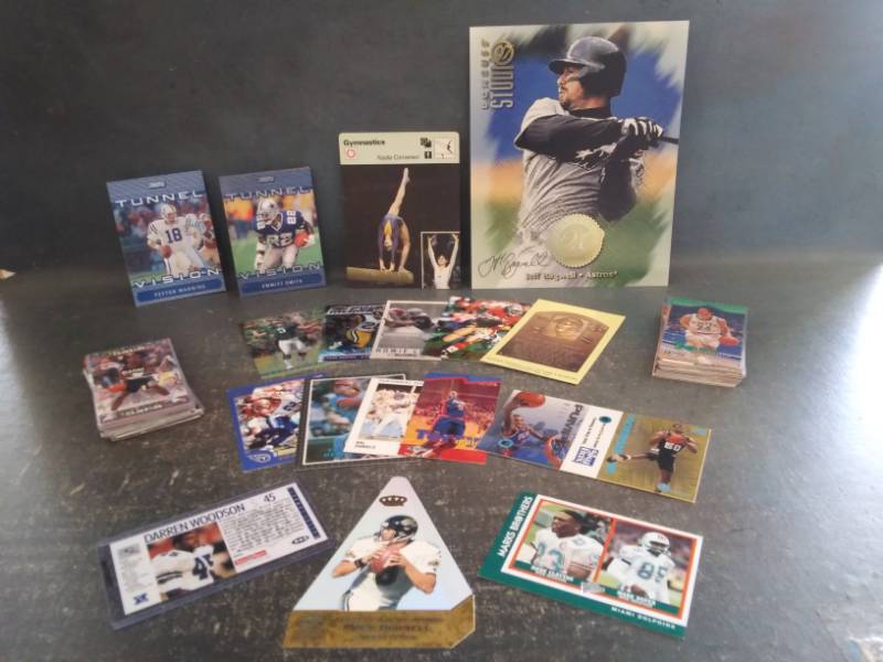 lot 47 image: Oversized Sports Cards, 1970-s - 2000s, NBA 3D Pop Out Card, Nadia Comaneci and More