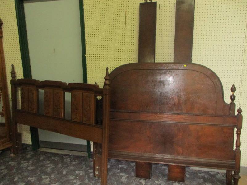lot 9 image: Antique BedframeExtra Headboard