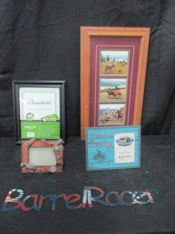 lot 24 image: Horse Pictures and other dcor