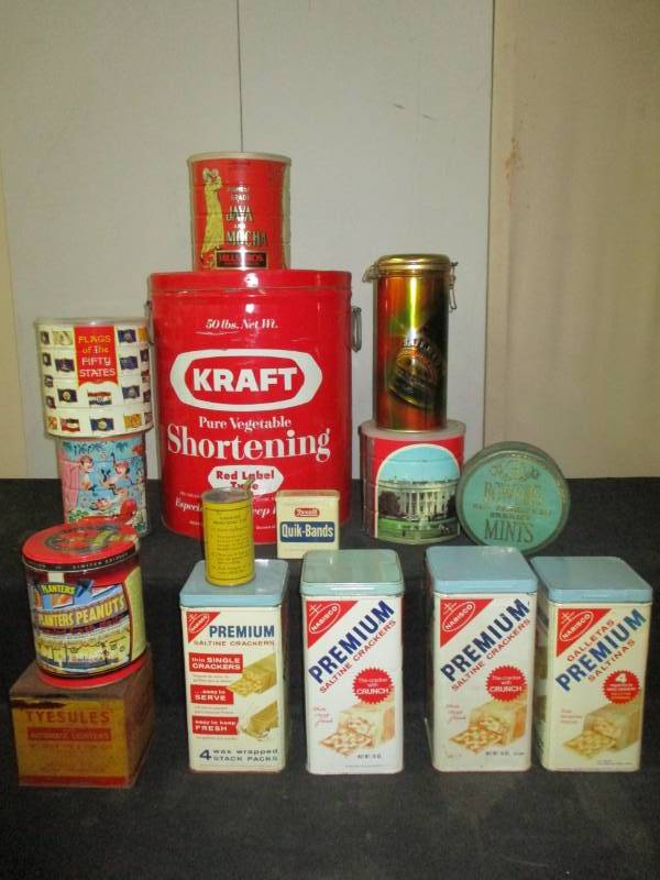 lot 35 image: Old Collectible Tins