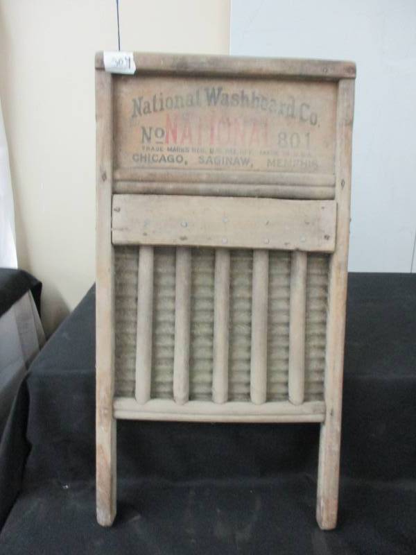 lot 127 image: Antique Washboard National Washboard Company