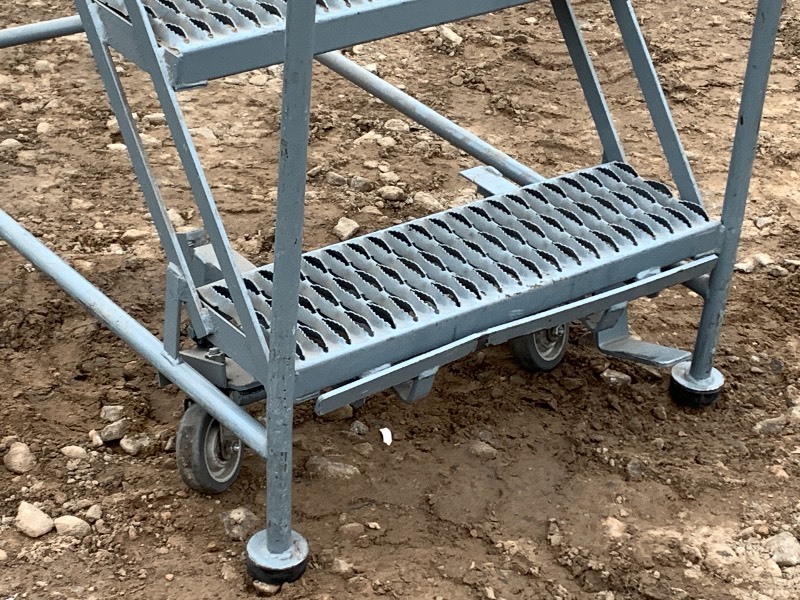 lot 10 image: Cotterman Industrial Rolling Stairs  Ladder