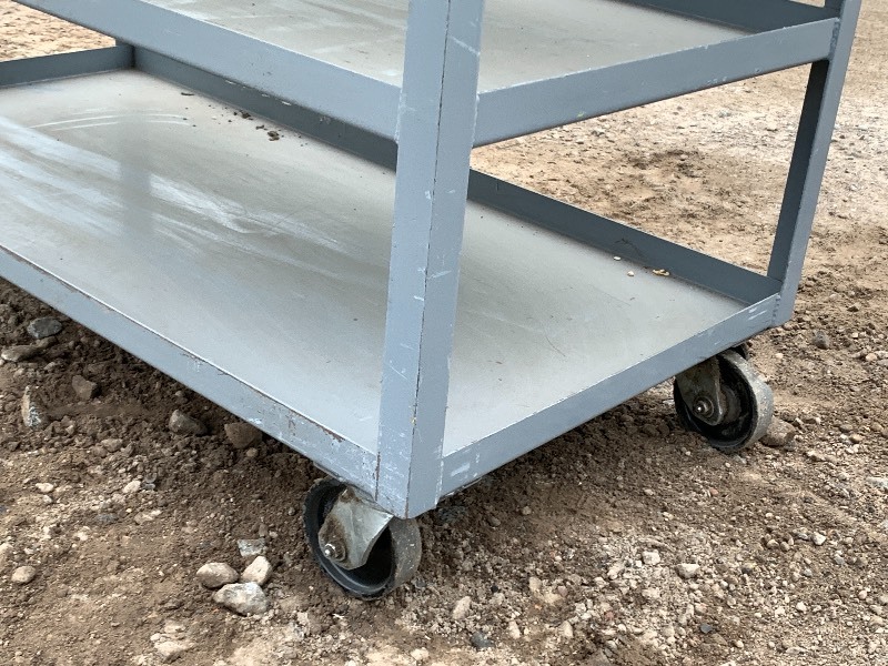 lot 11 image: Heavy Duty Warehouse Material  Stocking Cart