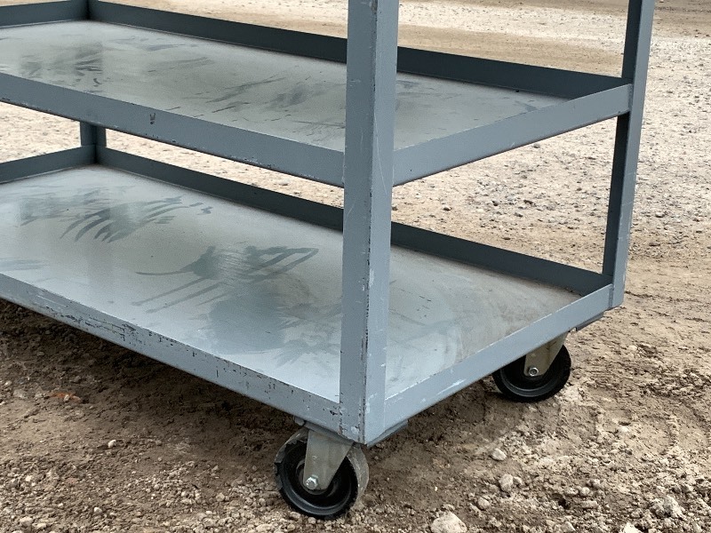 lot 12 image: Heavy Duty Warehouse Material  Stocking Cart