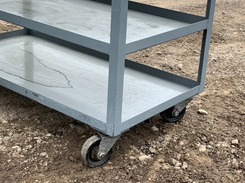 lot 14 image: Heavy Duty Warehouse Material  Stocking Cart