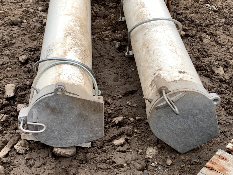 lot 8 image: (2) Storage Tubes & (5) Chain Binders