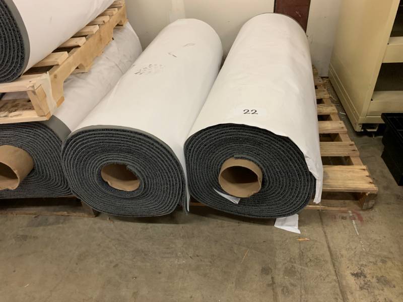 lot 22 image: 2 ROLLS OF COMMERCIAL RUBBER MAT