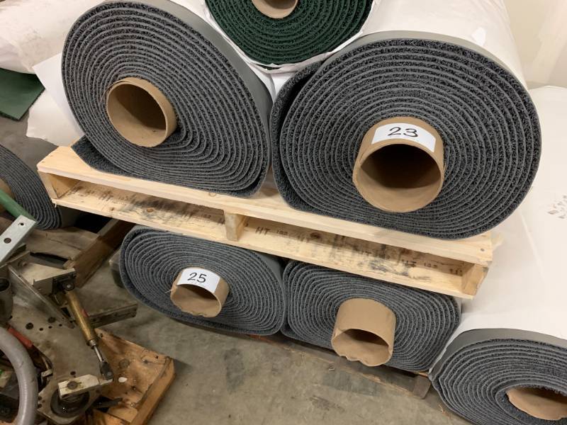 lot 23 image: 2 ROLLS OF COMMERCIAL RUBBER MAT
