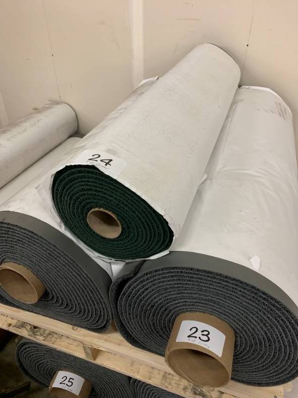lot 24 image: 2 ROLLS OF COMMERCIAL RUBBER MAT