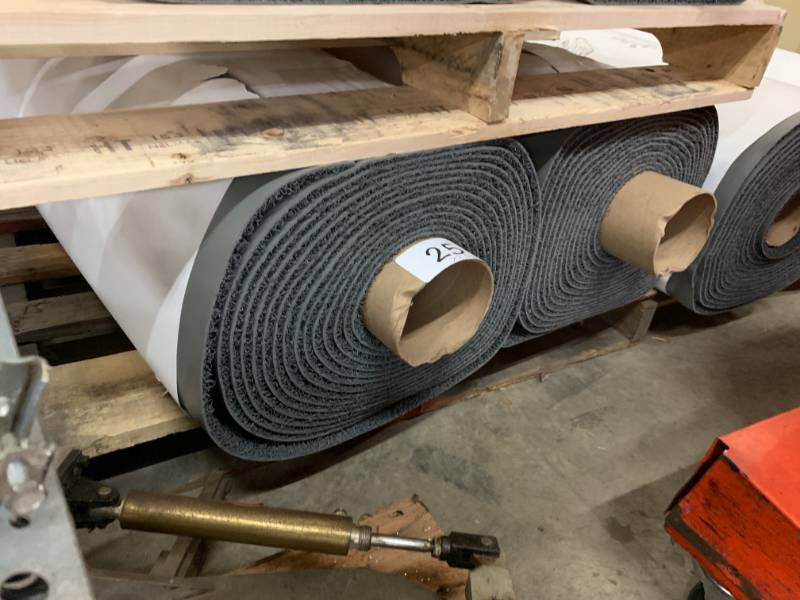 lot 25 image: 2 ROLLS OF COMMERCIAL RUBBER MAT