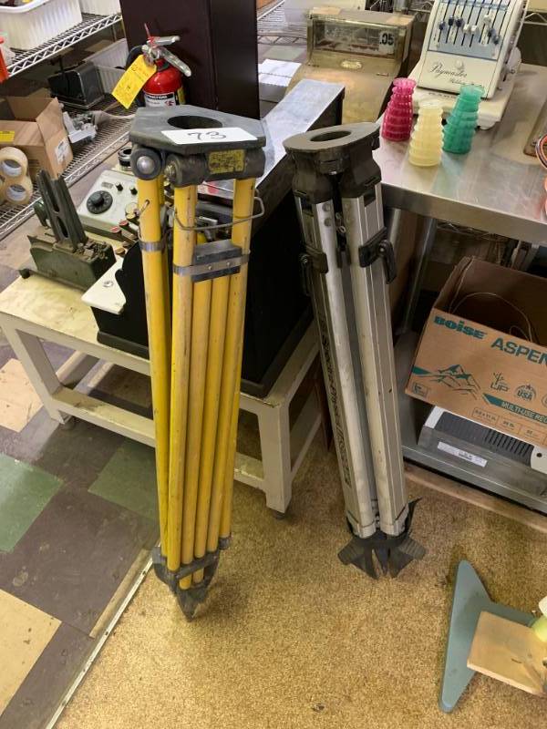 lot 73 image: 2 SURVEYOR TRIPODS