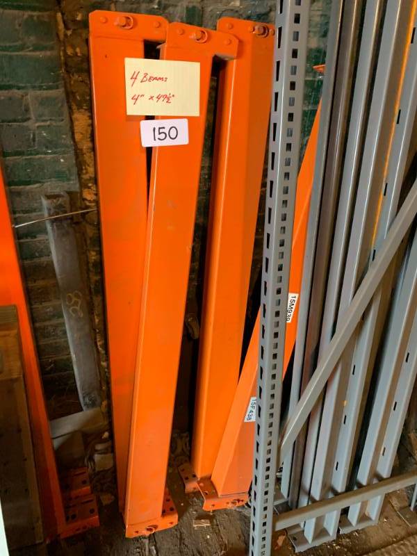 lot 150 image: PALLET RACK BEAMS