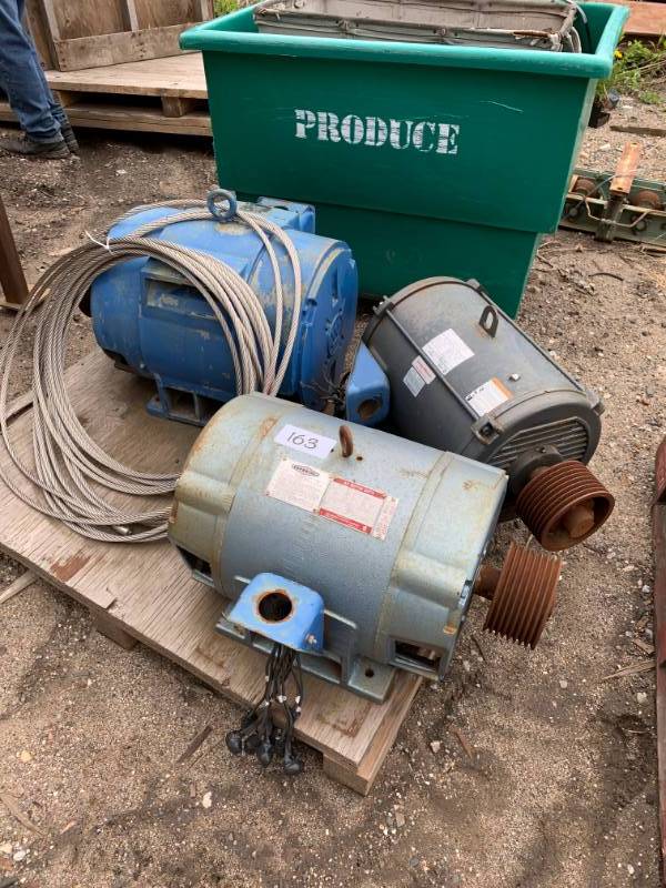 lot 163 image: STAINLESS CABLE & ELECTRIC MOTORS