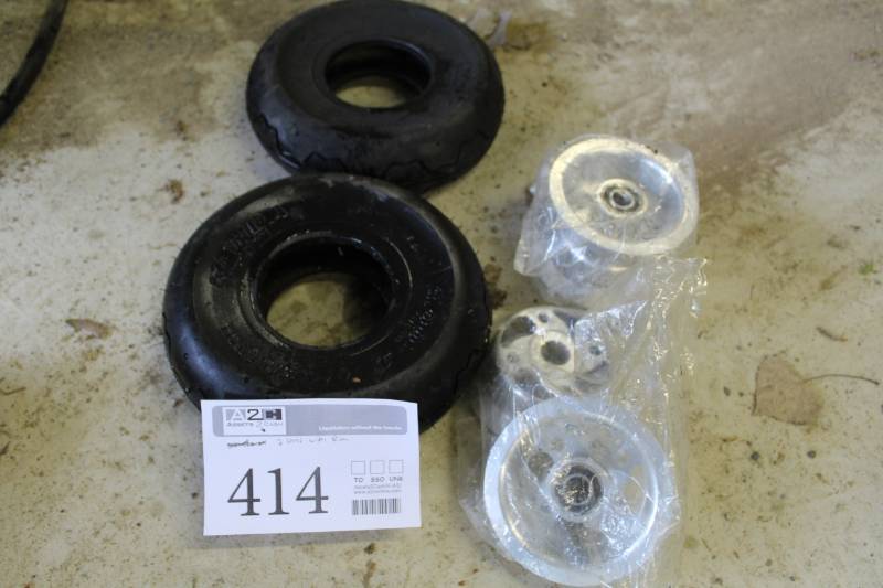 lot 414 image: Lot of (2) Kenda 3.00-4 Utility Tires with Wheels