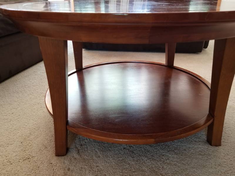 lot 46 image: Round Cherry Coffee Table