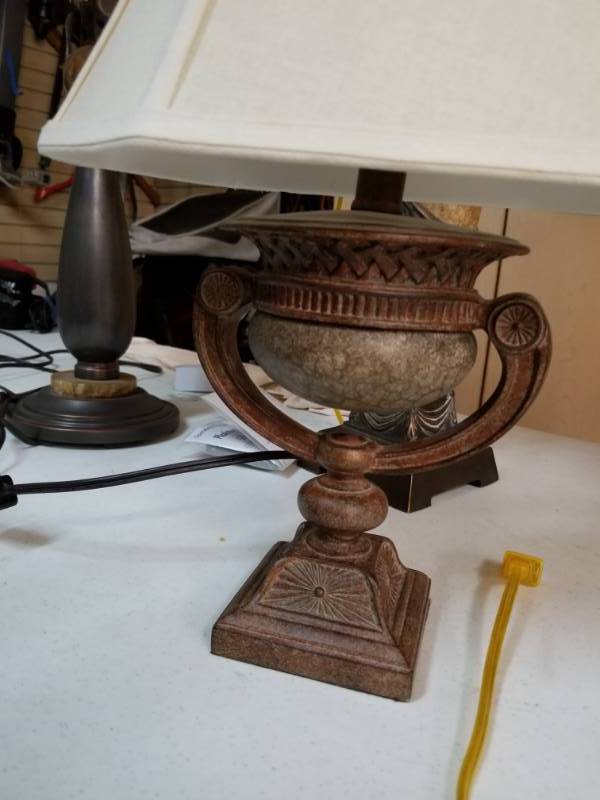lot 60 image: Greco-Roman Planter Lamp