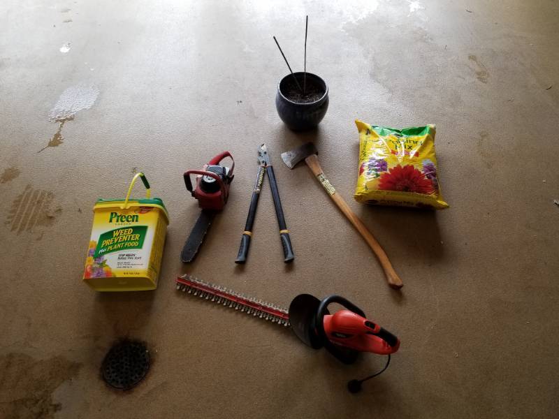 lot 38 image: Collection of Landscaping Supplies and Tools