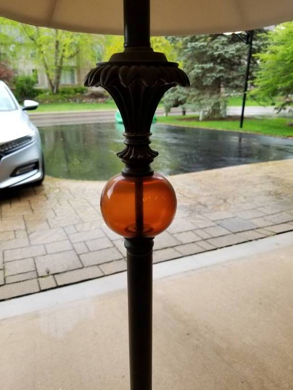 lot 62 image: Classic Glass Ball Floor Lamp