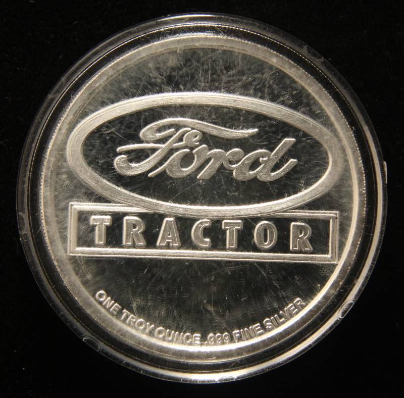 1 TROY OZ. .999 FINE SILVER FORD 1953 GOLDEN JUBILEE TRACTOR IN AIRTITE